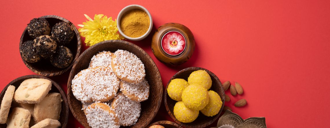 Download your FREE copy of our Diwali Sweets and Savories Booklet here