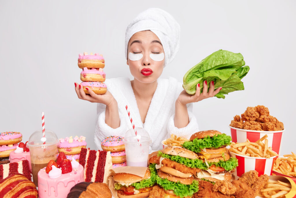 More junk food causes overeating.