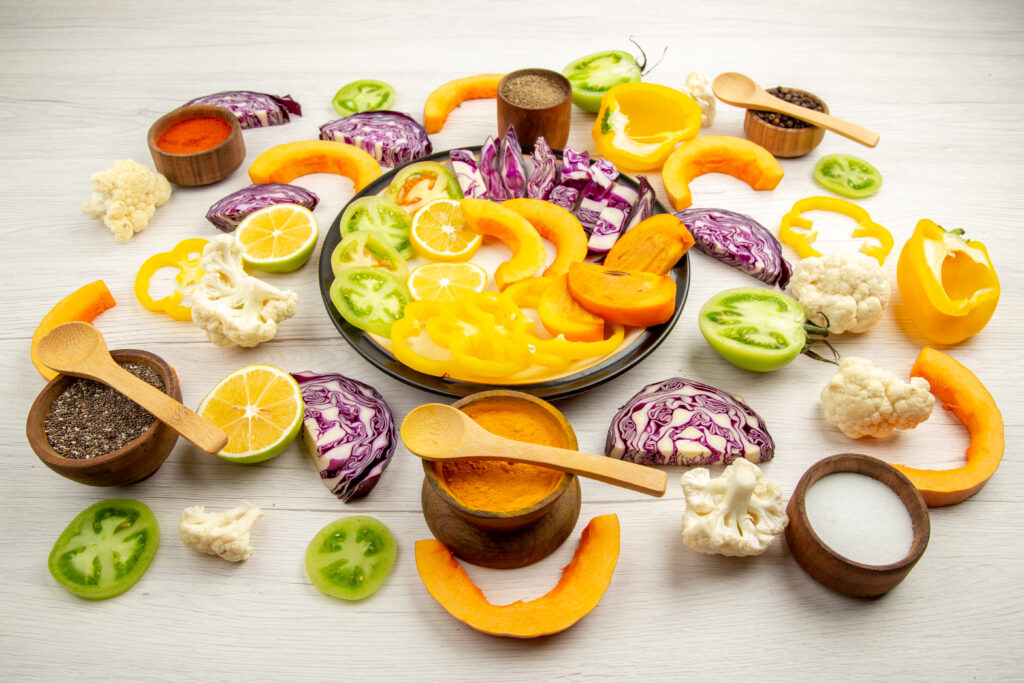 Eat a rainbow: Add colorful nutrient-dense foods to your plate, adopt an anti-inflammatory meal plan.